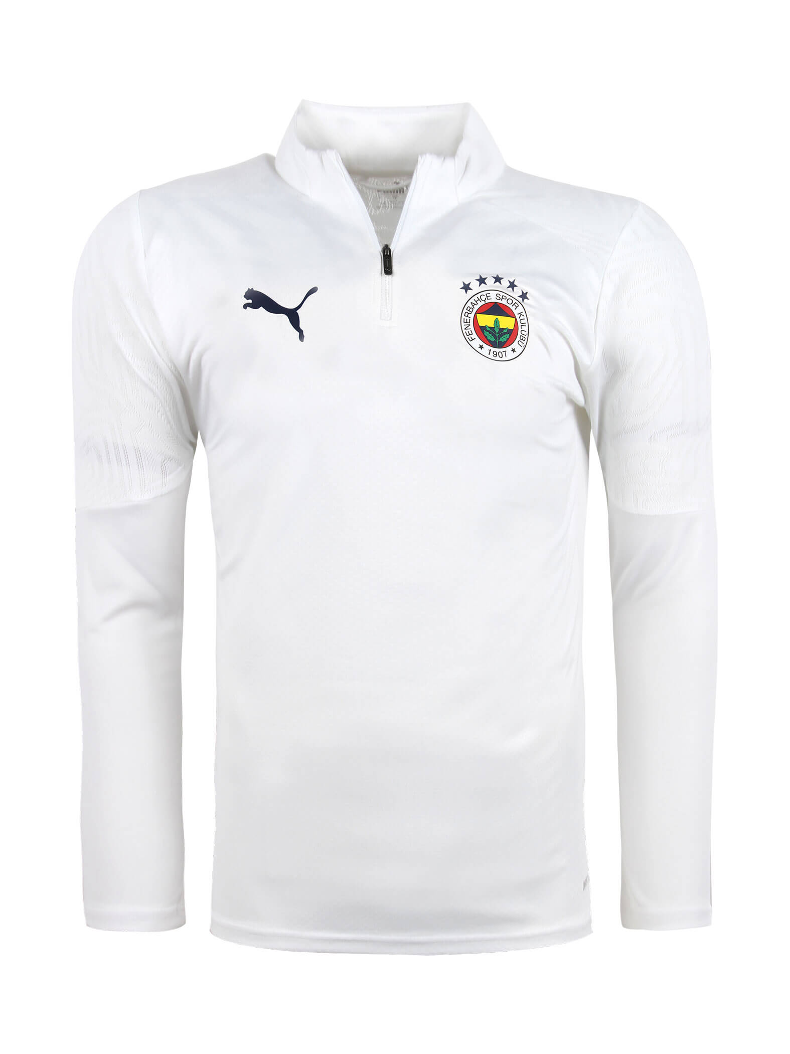 Fenerbahçe 2024/2025 A Takım Beyaz Hoca Yarım Fermuarlı Sweatshirt