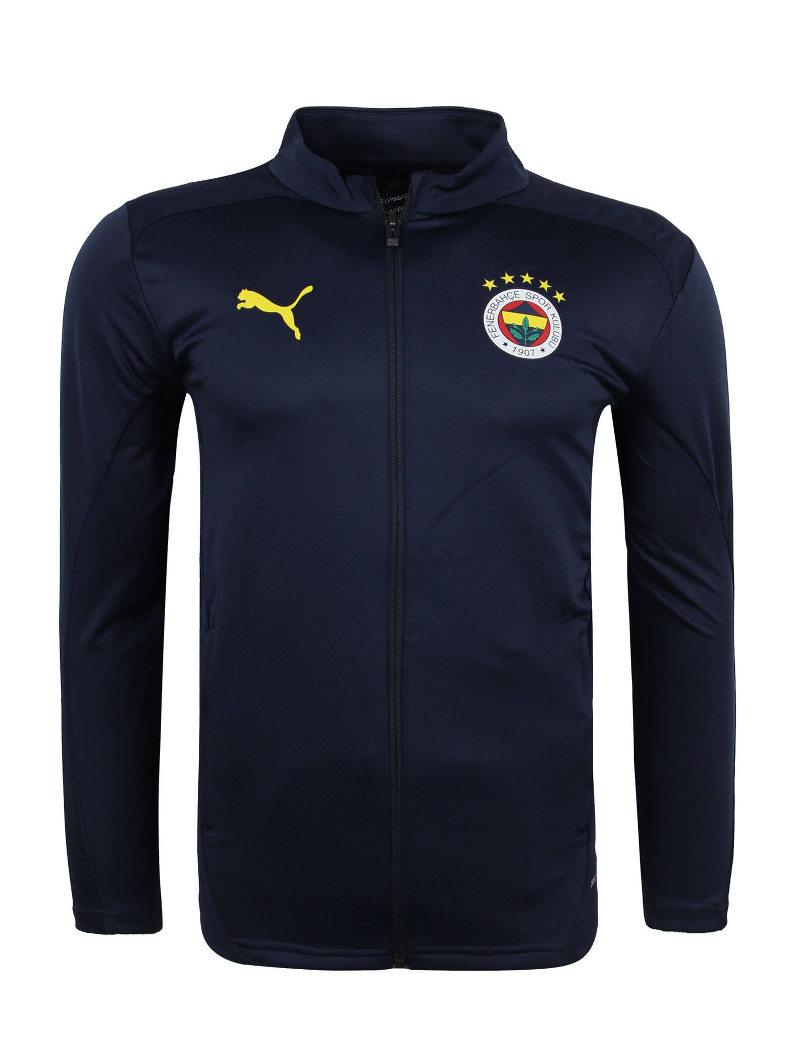 Fenerbahçe 2024/2025 A Team Navy Blue Football Player Full Zippered Sweatshirt