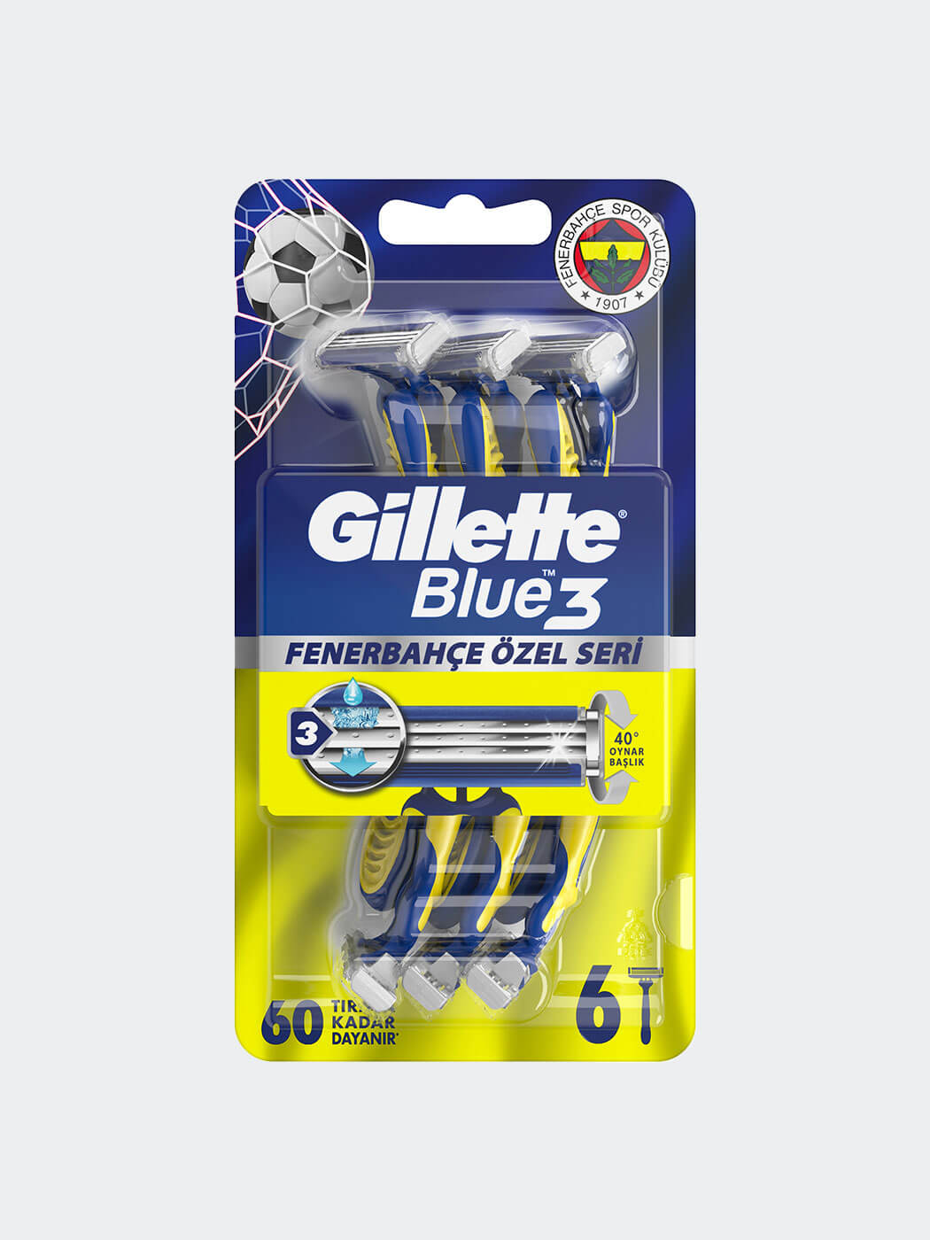 Gillette Blue 3 Fenerbahçe Taraftar Paketi 6'lı