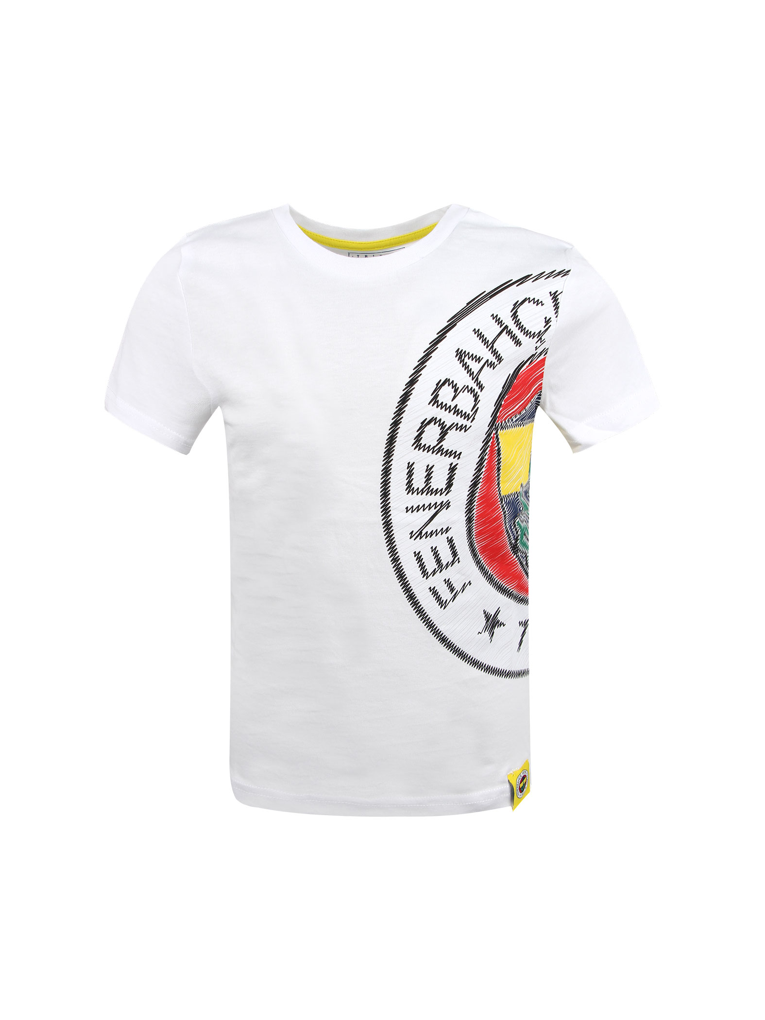 Fenerbahçe White Tribune 6 Colour Logo Kids Tshirt