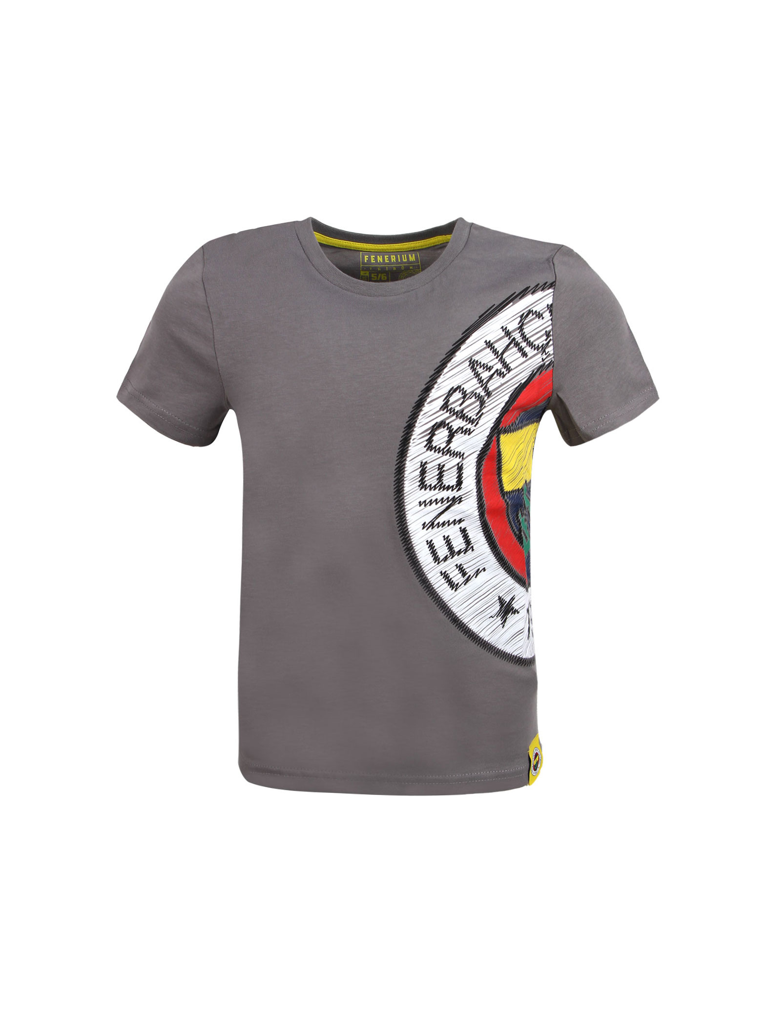 Fenerbahçe Grey Tribune 6 Colour Kids Tshirt with Logo