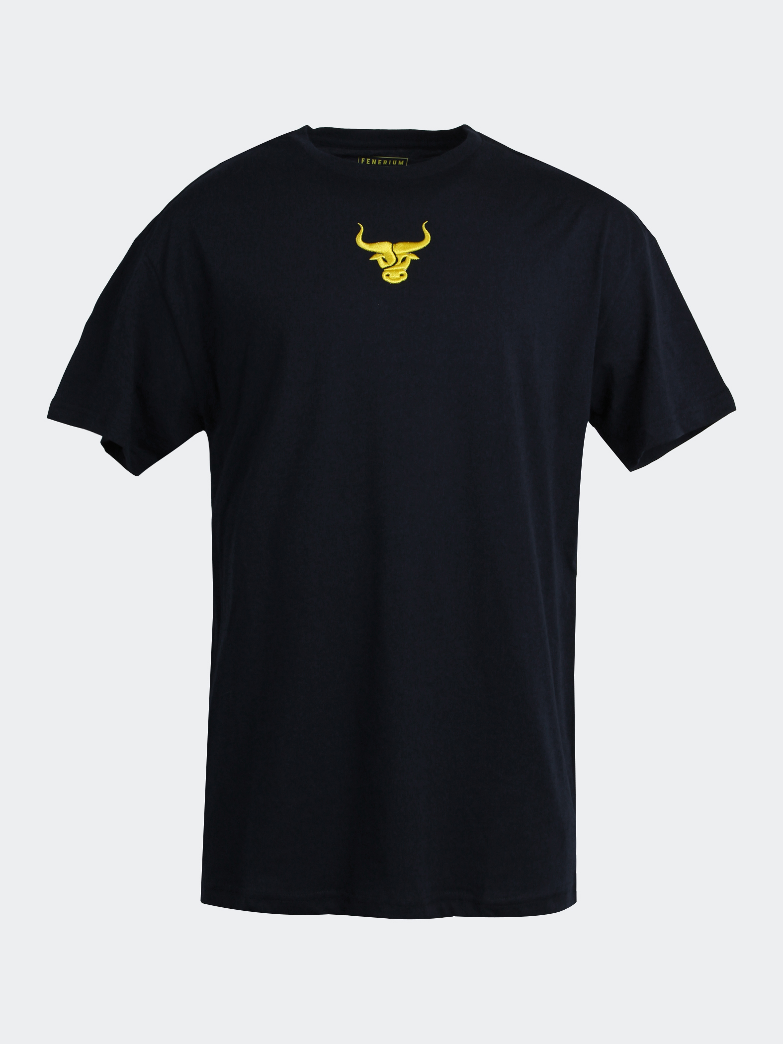 Men's Navy Blue Tribune Bull Embroidery Tshirt