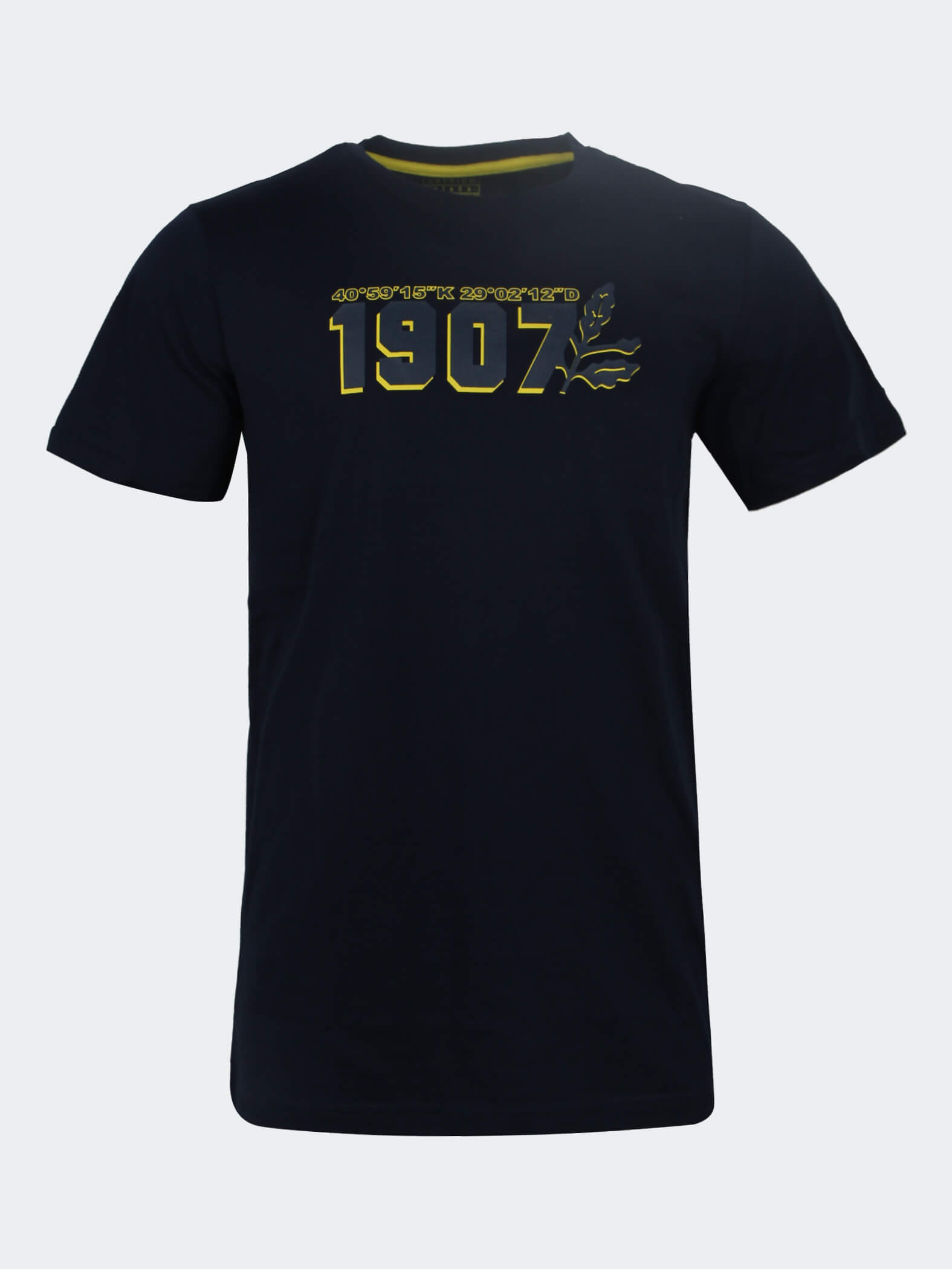 Erkek Lacivert Tribün 1907 Baskılı Tshirt