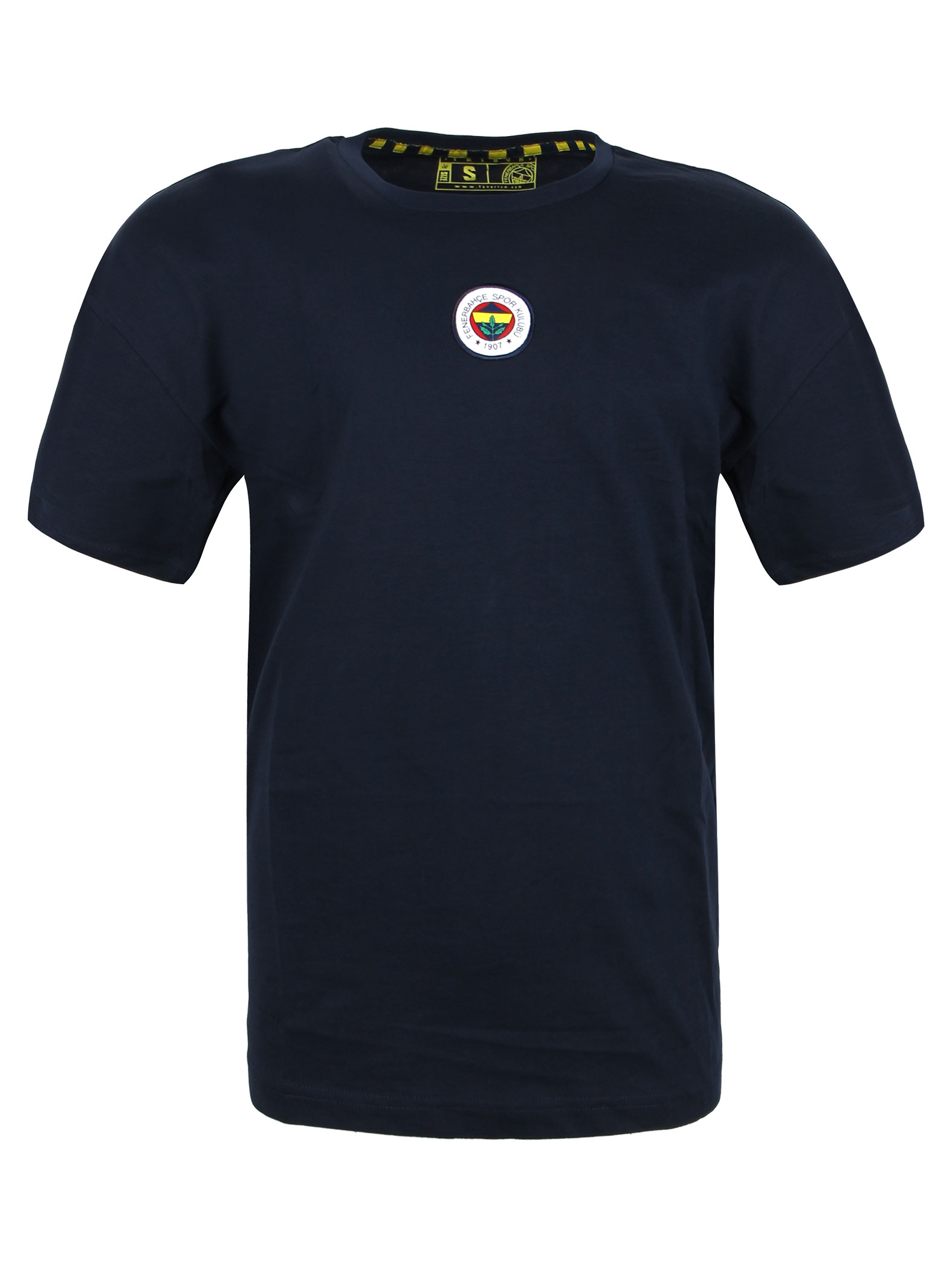 Fenerbahçe Navy Blue Tribune Barred Jersey Men's Oversize Tshirt