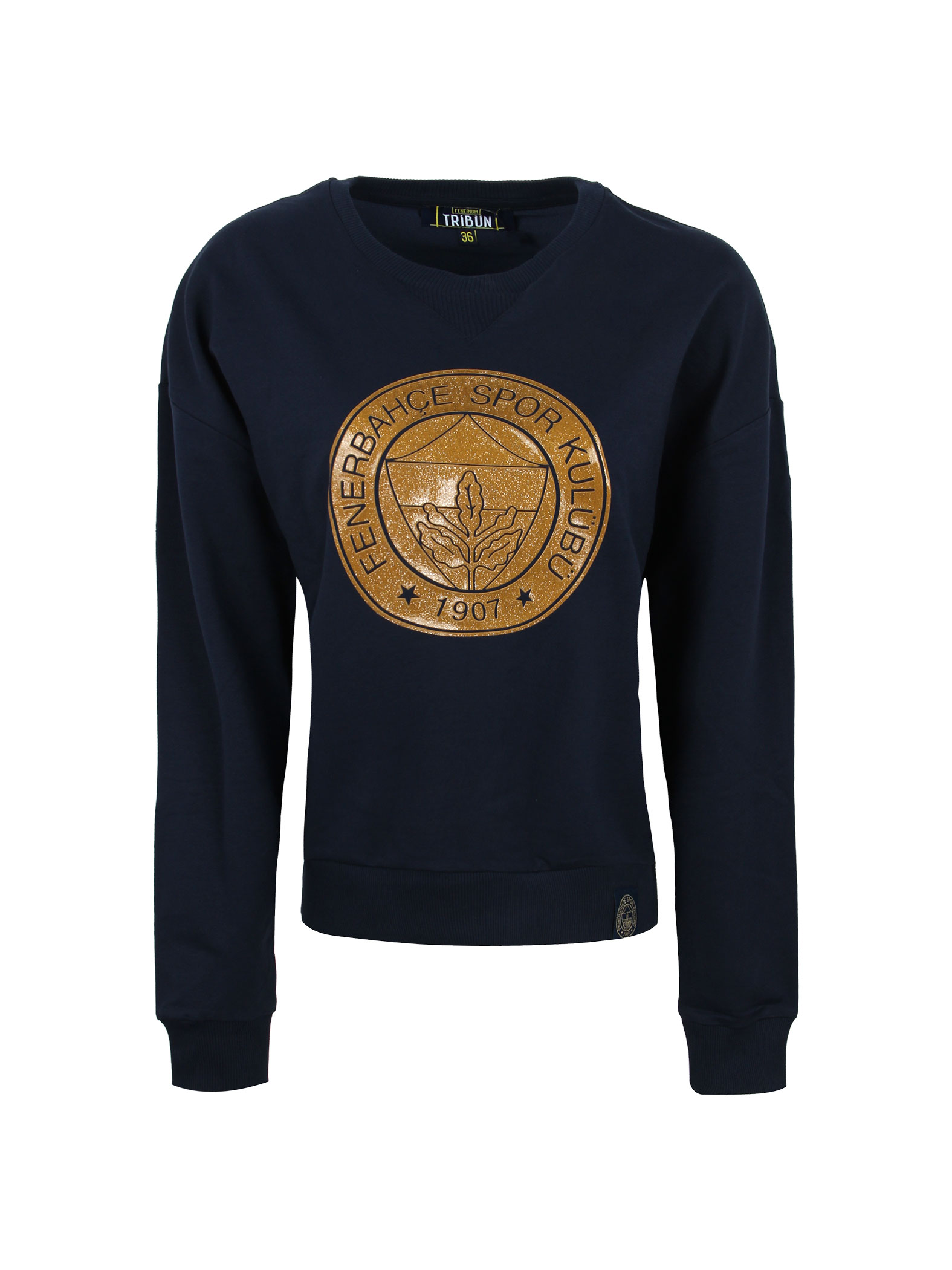 Fenerbahçe Navy Blue Tribune Silvery Gel Logo Women's Sweatshirt