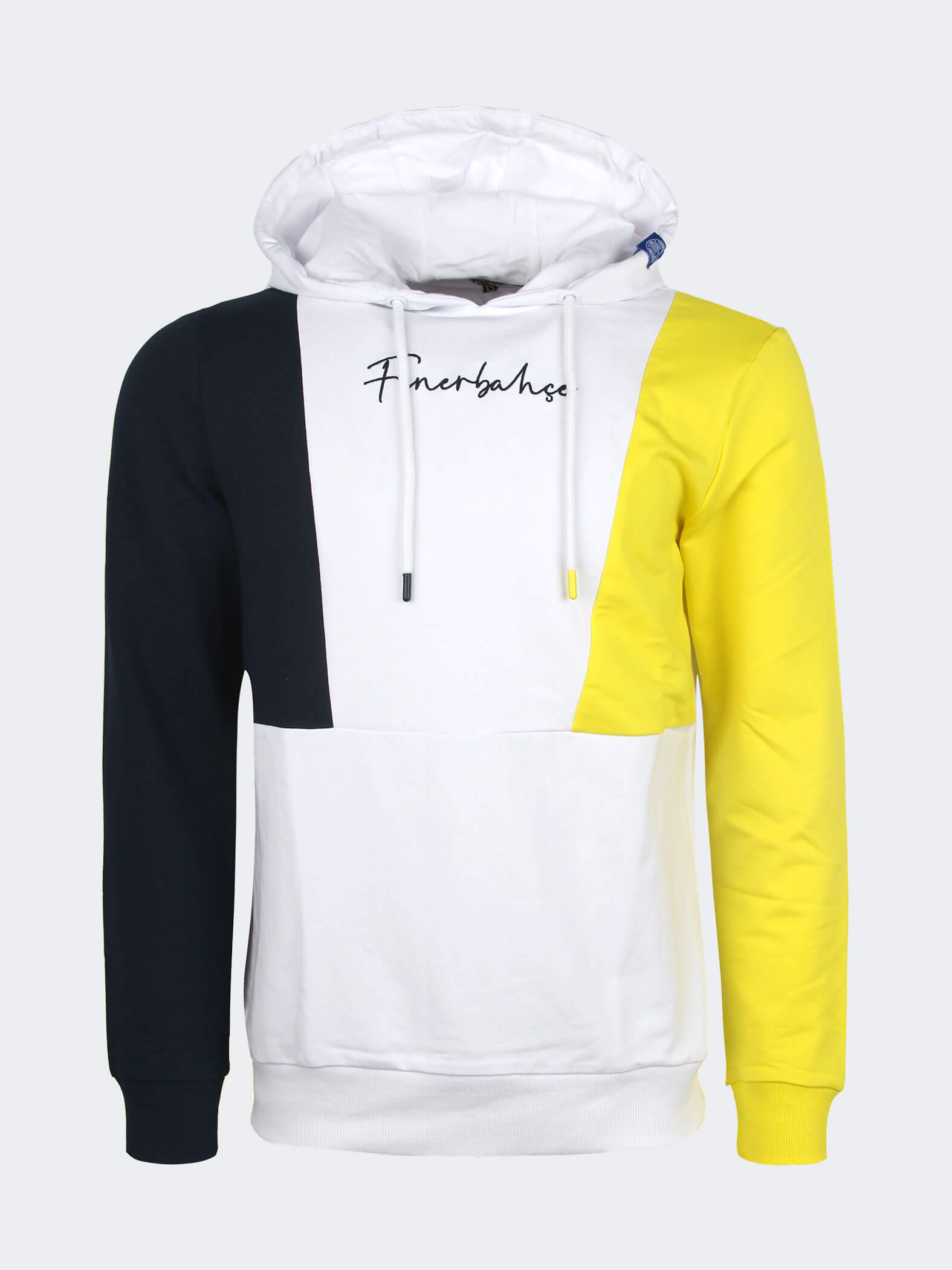 Erkek Beyaz Lacivert Sarı Tribün Fenerbahçe Sweatshirt