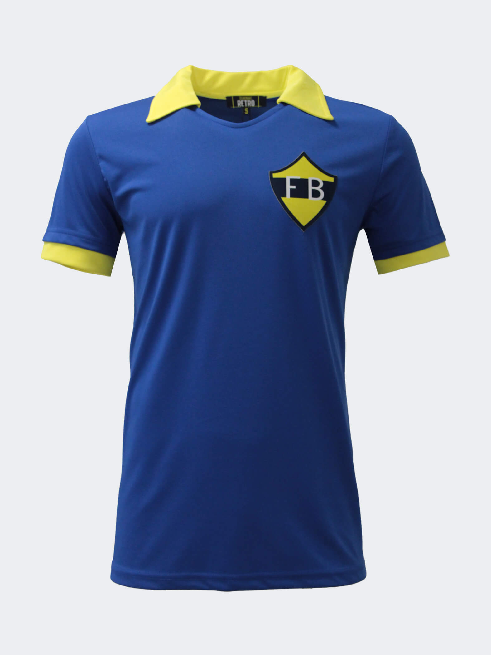 Unisex Navy Blue Retro FB Polo Tshirt